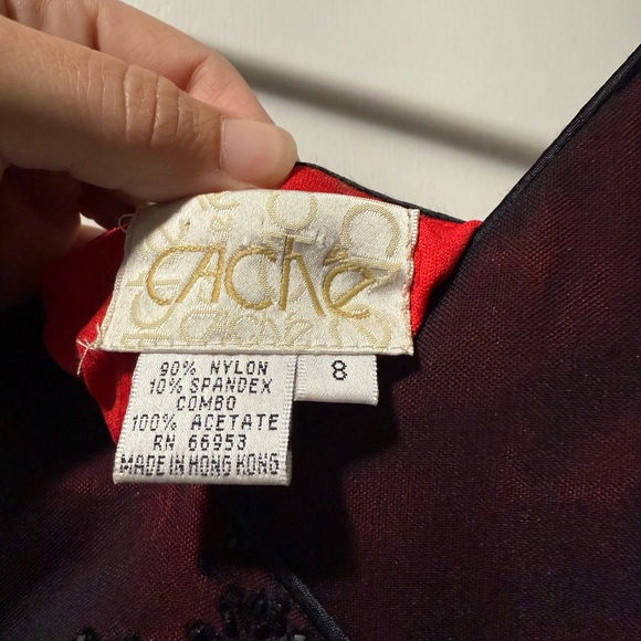 Cache Vintage Burgundy and Black Maxi Dress - Picture 4 of 4